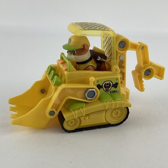 Paw Patrol Jungle Rescue Pups Rubble Action Figure Bulldozer Vehicle Spin Master
